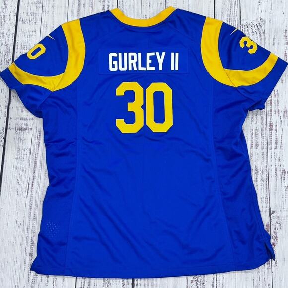 Nike LA Rams Todd Gurley II #30 Jersey Men’s 2XL Blue/Gold NFL On Field Stitched - Picture 2 of 9